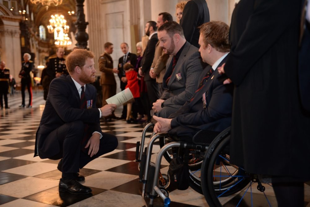 Prince Harry has attend a service at St Paul's Cathedral today to mark the 75th anniversary of Explosive Ordnance Disposal (EOD) across the British Armed Forces. 


To commemorate its 75th anniversary, the service at St Paul's Cathedral focused on the role of EOD throughout the Second World War, as well as during the conflicts of Northern Ireland and Afghanistan. To mark these three significant periods in the history of bomb disposal, serving and retired members of the EOD community delivered accounts of the conflicts and the part played by EOD units. The service will form part of a series of events held between 2014 - 2015 to mark the continued contribution of bomb disposal in previous and current operations. 

Following the service, Prince Harry met a selection of families in St Paul's Cathedral of soldiers killed in action from the EOD community, as well as members who have suffered life-changing injuries in service.
