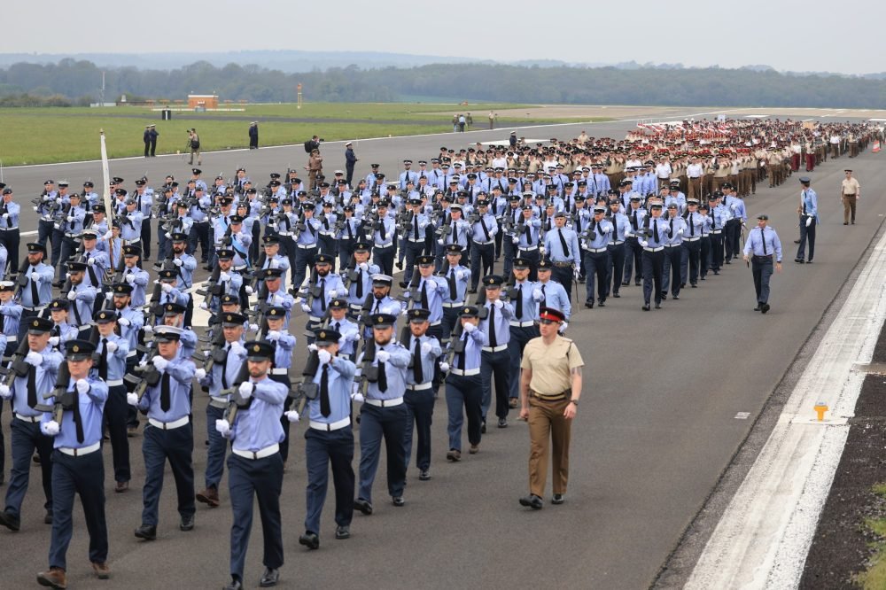 A military rehearsal took place ahead of the coronation. (MOD).