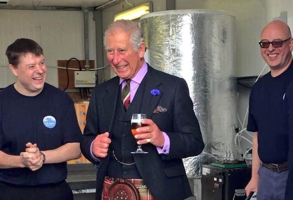 Prince Charles tried some beer in the John oGroats brewery Clarence House)