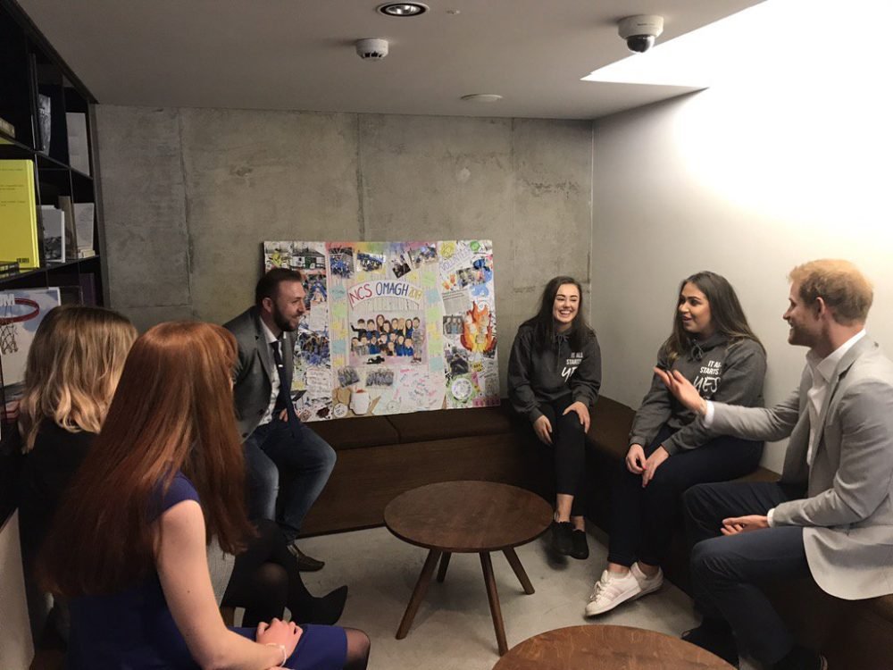 Learning about the co-operation of youth organisations, prince harry in belfast (kesnington palace)