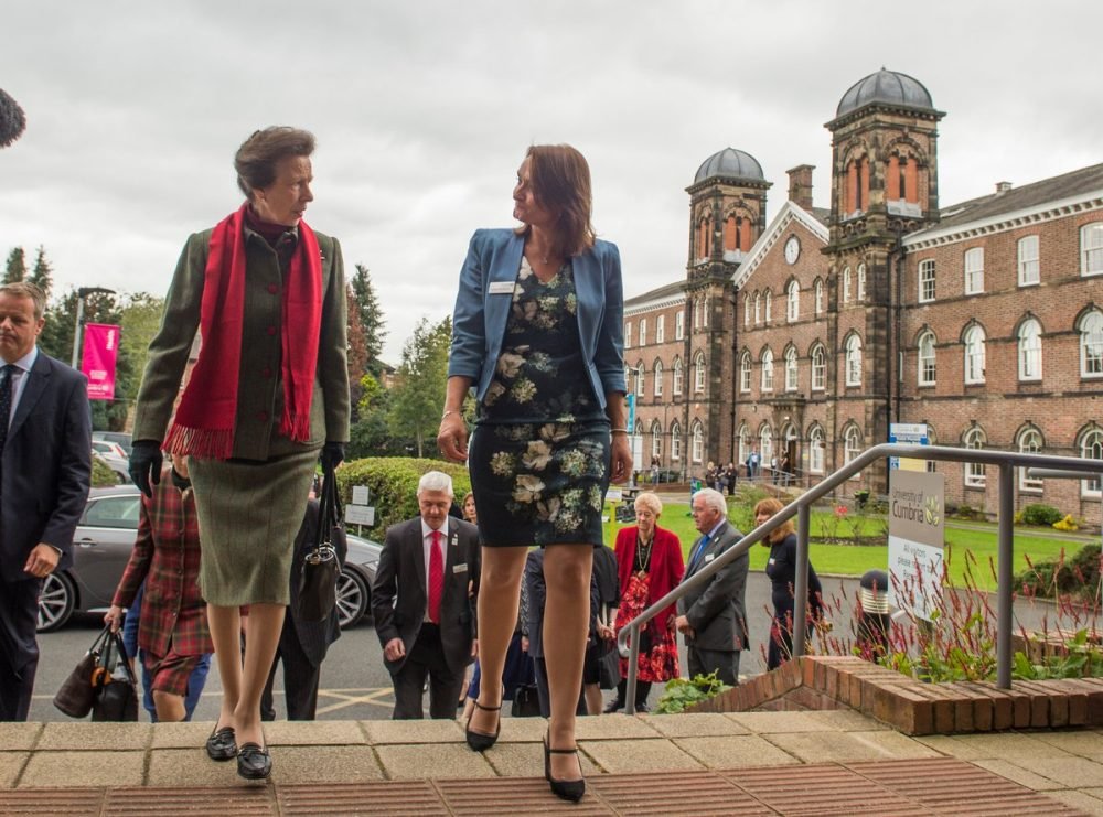 princess anne, the princess royal, visited the university of cumbria to see how their stem projects were going (royal family)