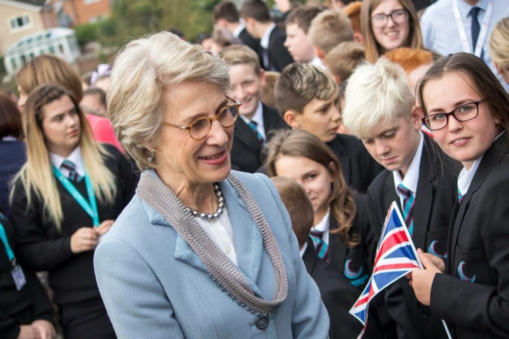 The duchess of gloucester opened new facilities at wokington academy (wokington academy)