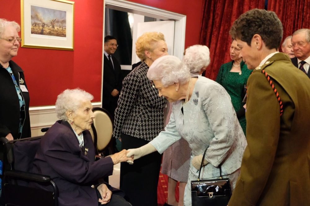The Queen speaks to former members of the ATS, celebrating their centenary (Royal Family)