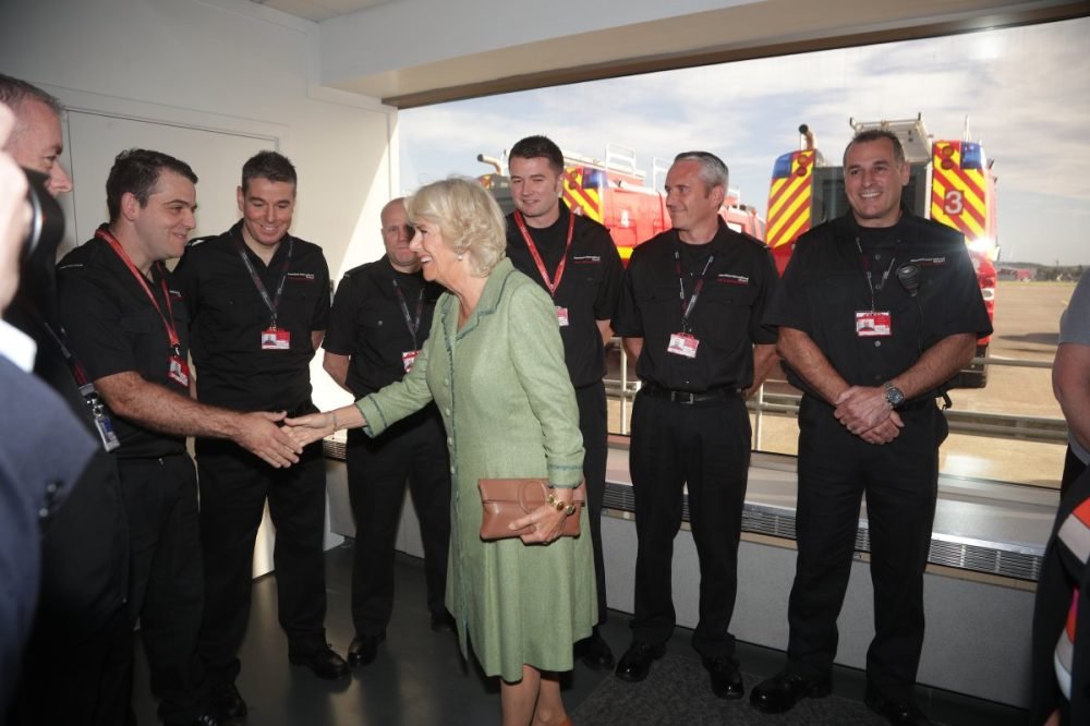 camilla, duchess of cornwall, opened aberdeen airport's extension )calrence house)