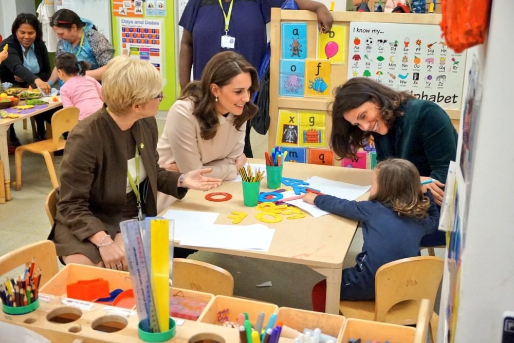 duchess kate meets with families supported by the centre (kensington palace)