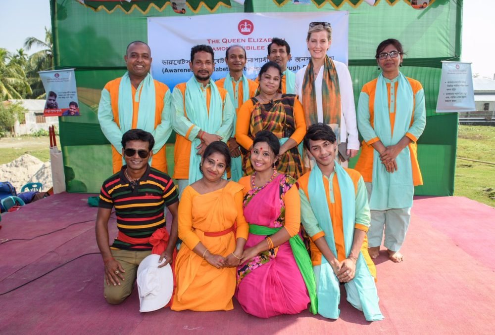 the women in rural communities are being taught about diabetes and nutrition; sophie, countess of wessex met with them (royal family)