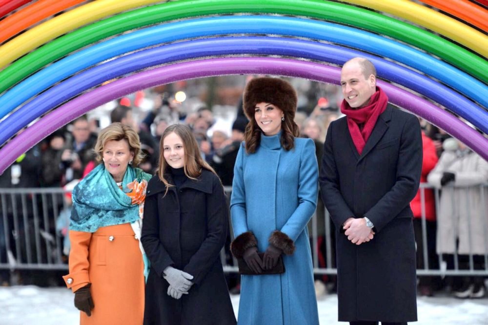 The Duke and Duchess of Cambridge are joined by Queen Sonja and Princess Ingrid Alexandra during their trip to Norway (Kensington Palace)