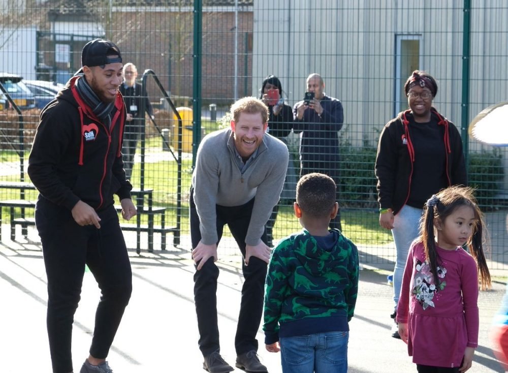 prince harry took part in half-term activities with fit and fed today (kensington palace)