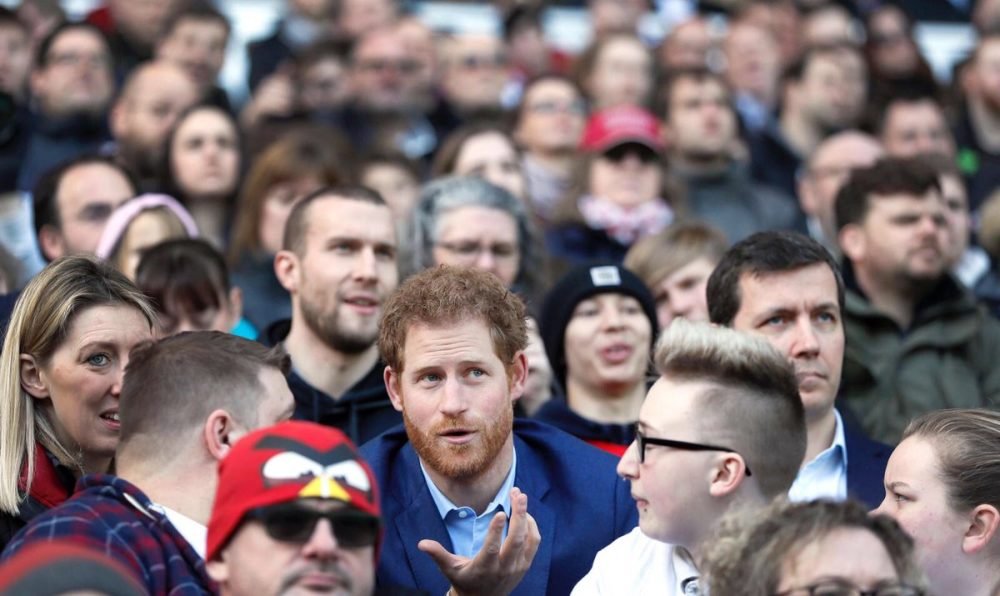 Prince Harry attends English rugby's open training session at Twickenham (Kensington Palace)