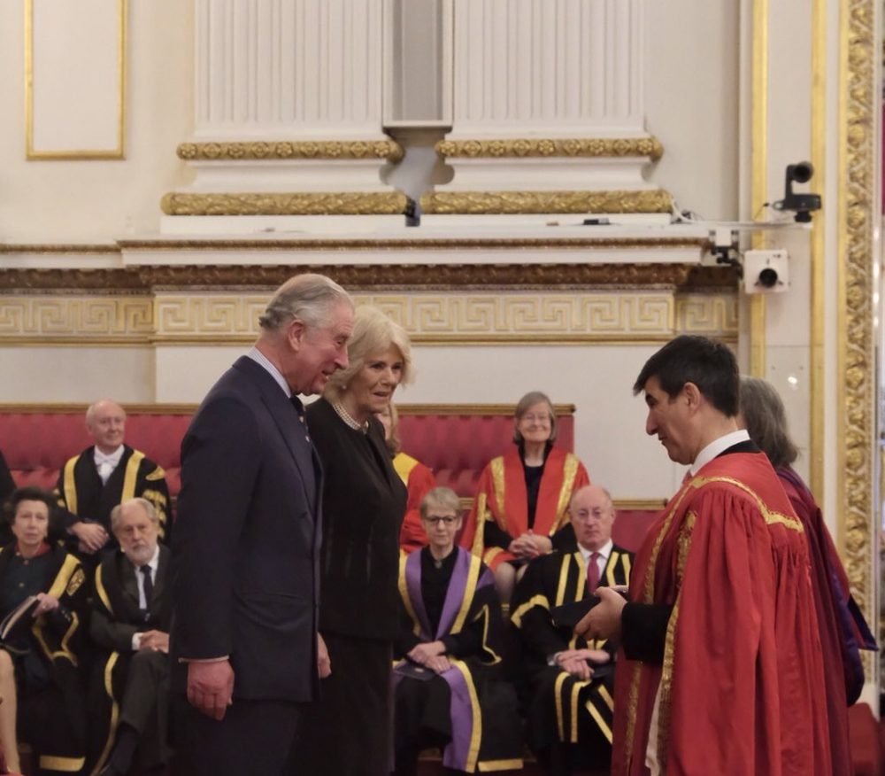 prince charles and camilla hand over the queen's award for (clarence house)