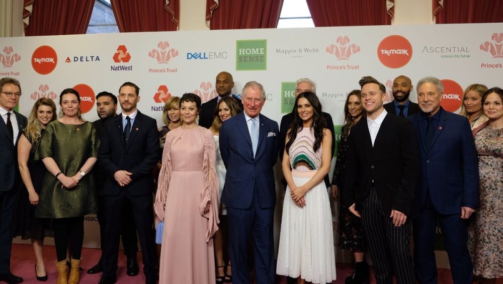 prince charles with celebs who work as ambassadors for the prince's trust