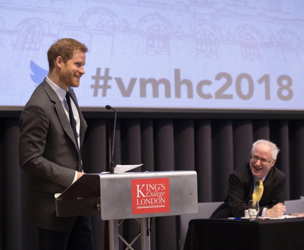 prince harry addresses the conference about veterans' mental health (kensington palace)