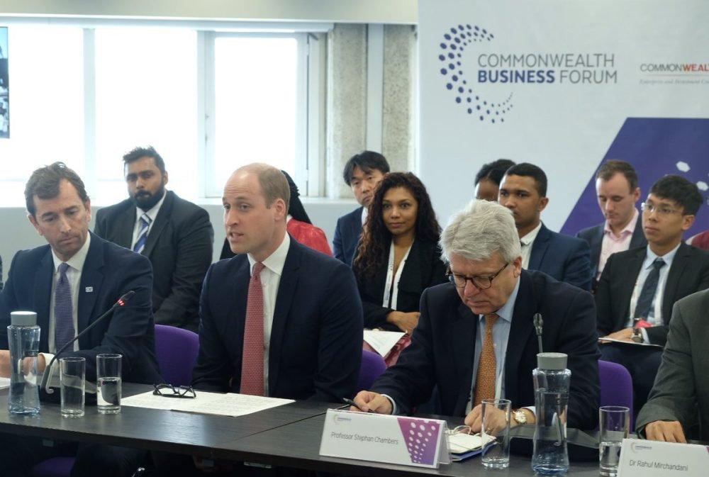 the duke of cambridge at chogm youth forum (kensington palace)
