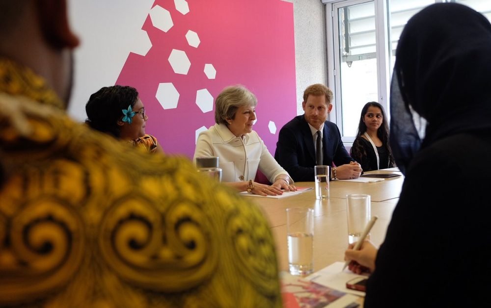 Prince Harry was joined by British Prime Minister Theresa May to speak to young people about key issues (Kensington Palace)