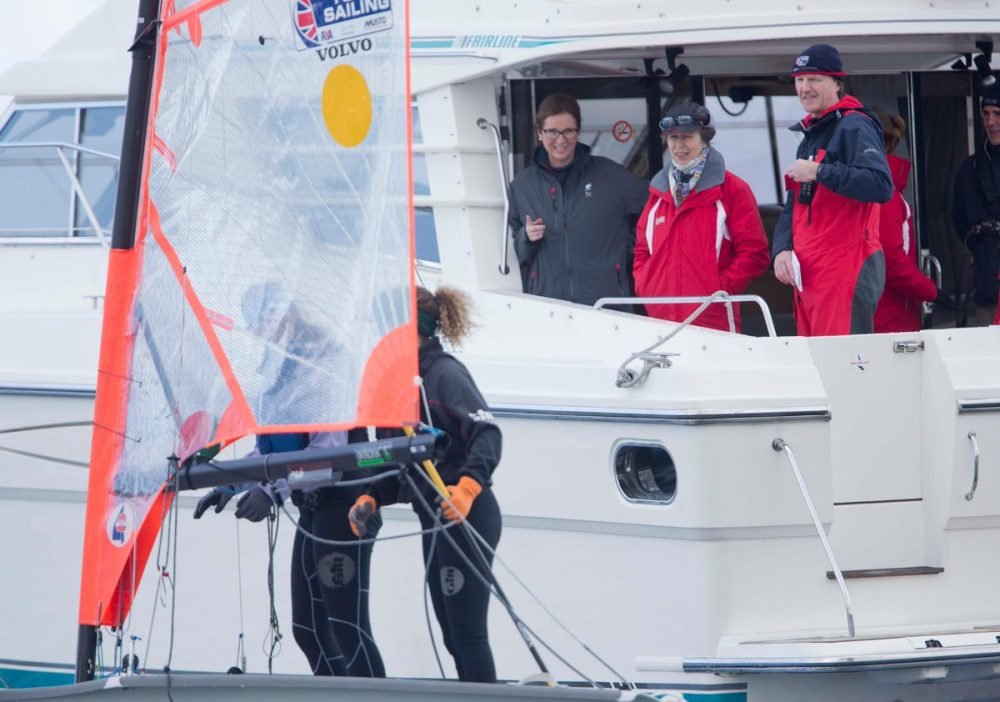 princess anne at the youth sailing in (royal famiyl)