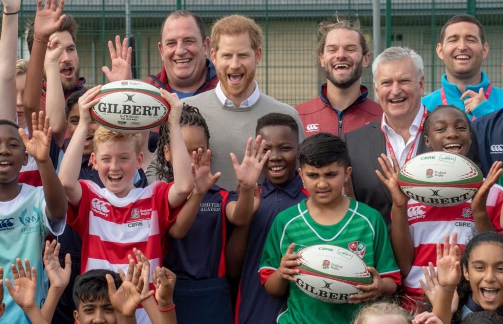 Prince Harry marks the 750th school to join the All School Programme (England Rugby)