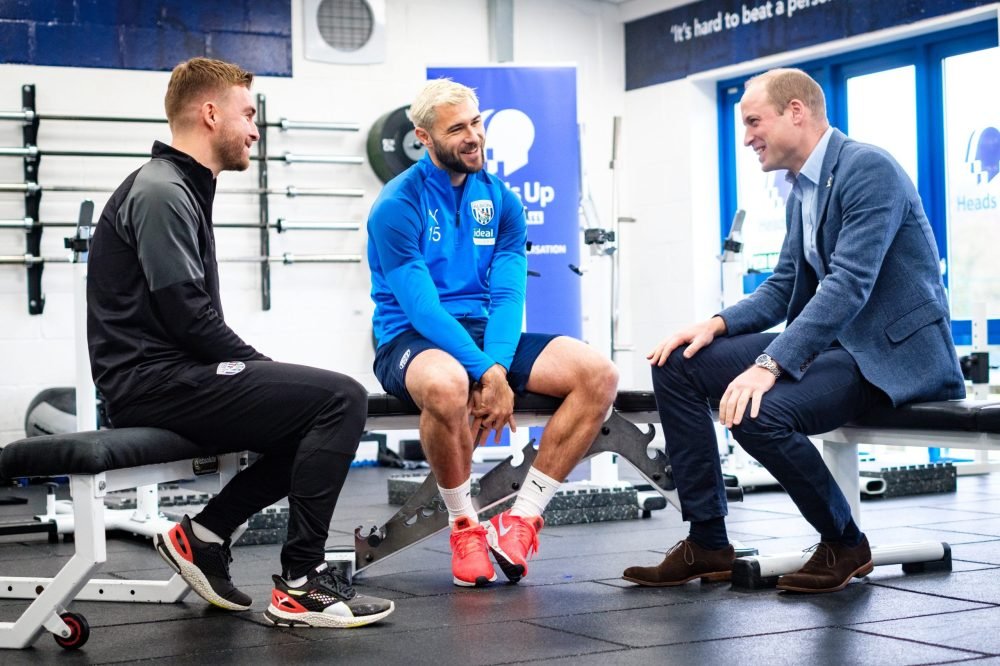 The Duke of Cambridge visited football club West Bromwich Albion as part of the Heads Up campaign (Kensington Royal)