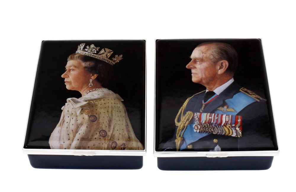 halcyon days' trinket boxes to mark the queen and prince philip's anniversary