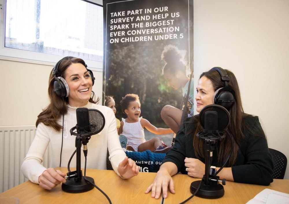 The Duchess of Cambridge takes part in the 'Happy Mum Happy Baby' podcast with Giovanna Fletcher
