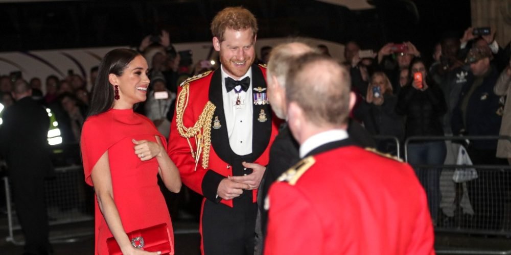 Prince Harry and Meghan arrive for the Mountbatten Festival of Music (Royal Marines)