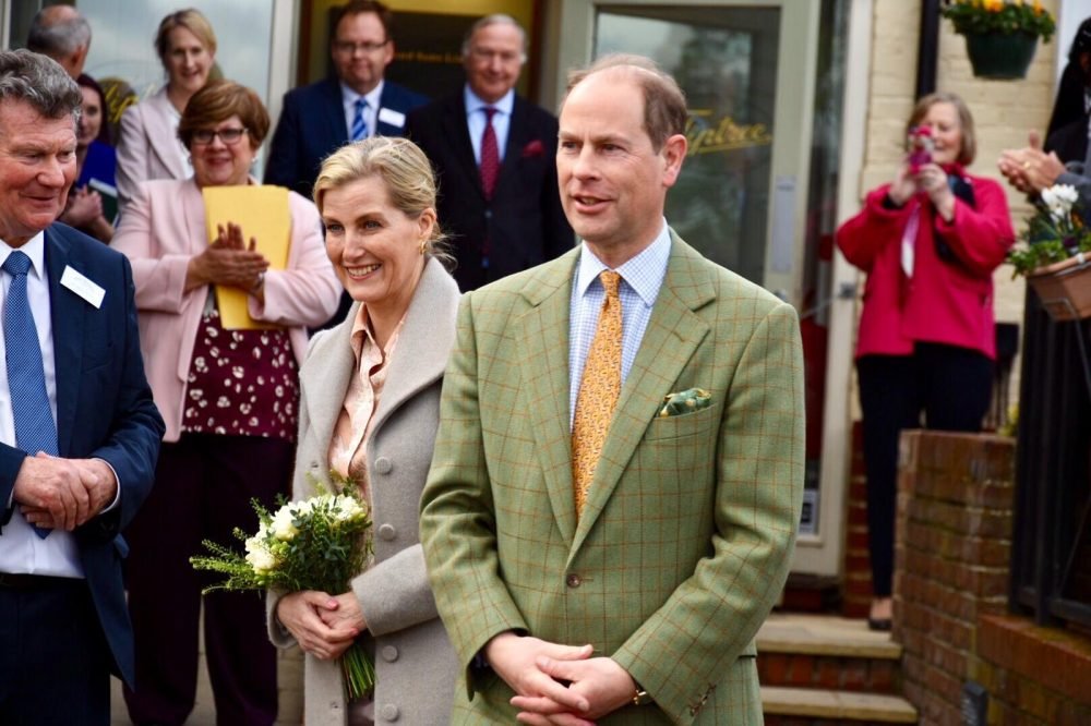 ESxK6NPWkAEetjO The Earl and Countess of Wessex spent the day in Essex, including at the Tiptree jam factory (Royal Family)