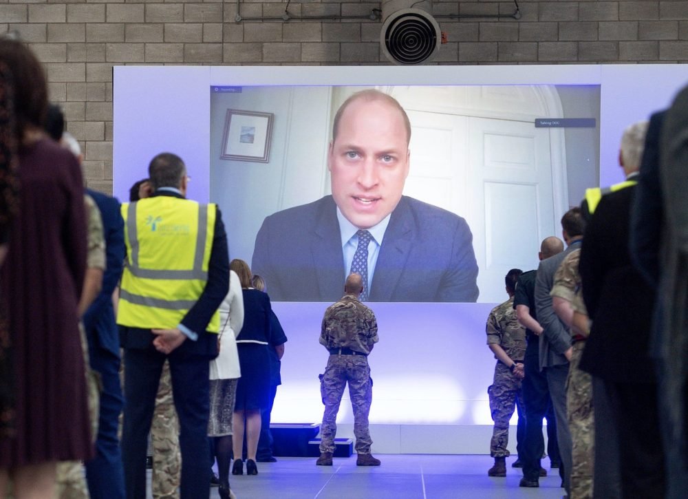 The Duke of Cambridge gives his opening speech via a video call NHS Birmingham)