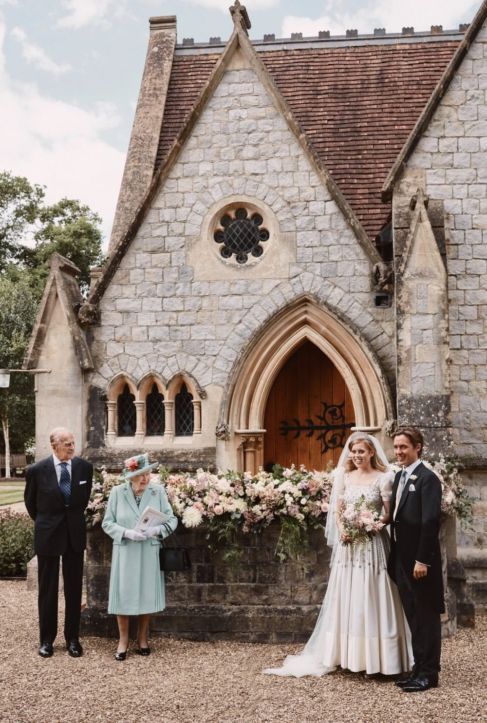 The Queen and Prince Philip with Princess Beatrice and Edo on their wedding day