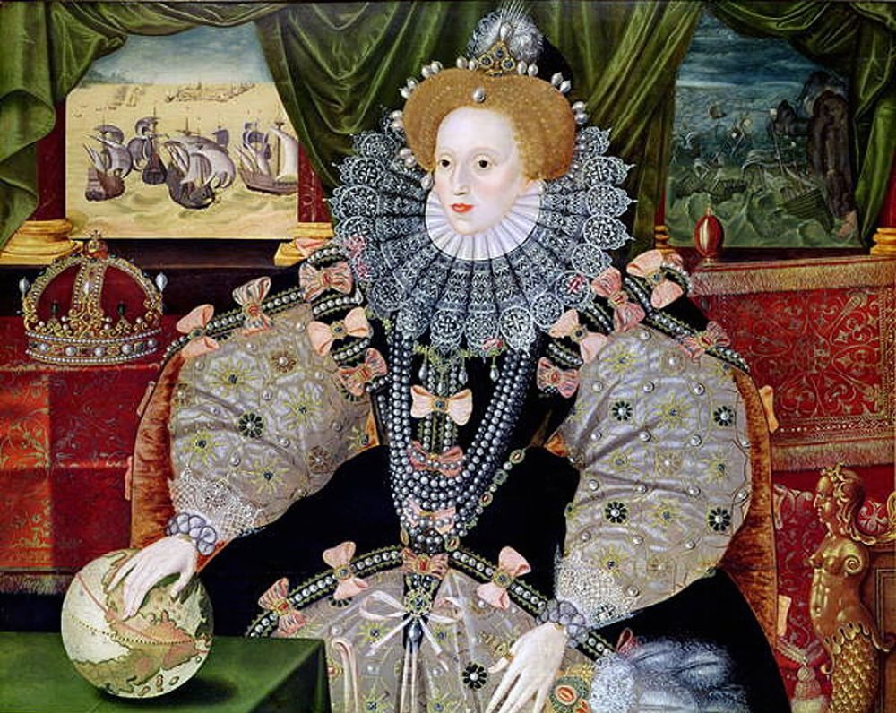 The triumphant portrait of Elizabeth I, celebrating the defeat of the Spanish Armada (Wikimedia Commons)
