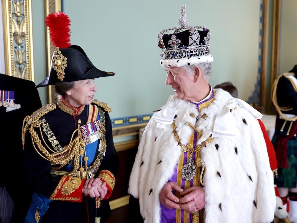 A new picture of The Princess Royal and King Charles III was released to mark HRH's birthday. (Royal Family/Twitter).