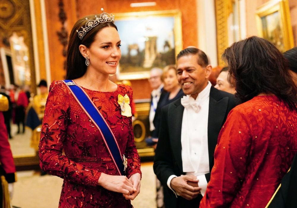 Catherine wore her Art-Deco Style brooch for 2022's Diplomatic Reception. (Royal Family).