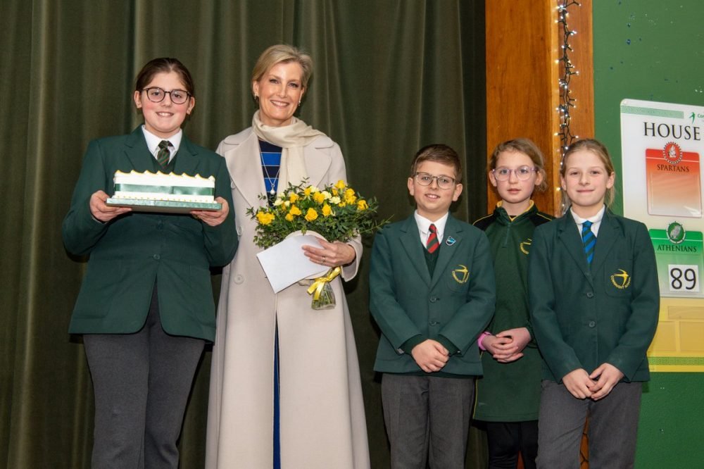 Sophie began her year of engagements locally, visiting a school and hospital near Windsor (@RoyalFamily)