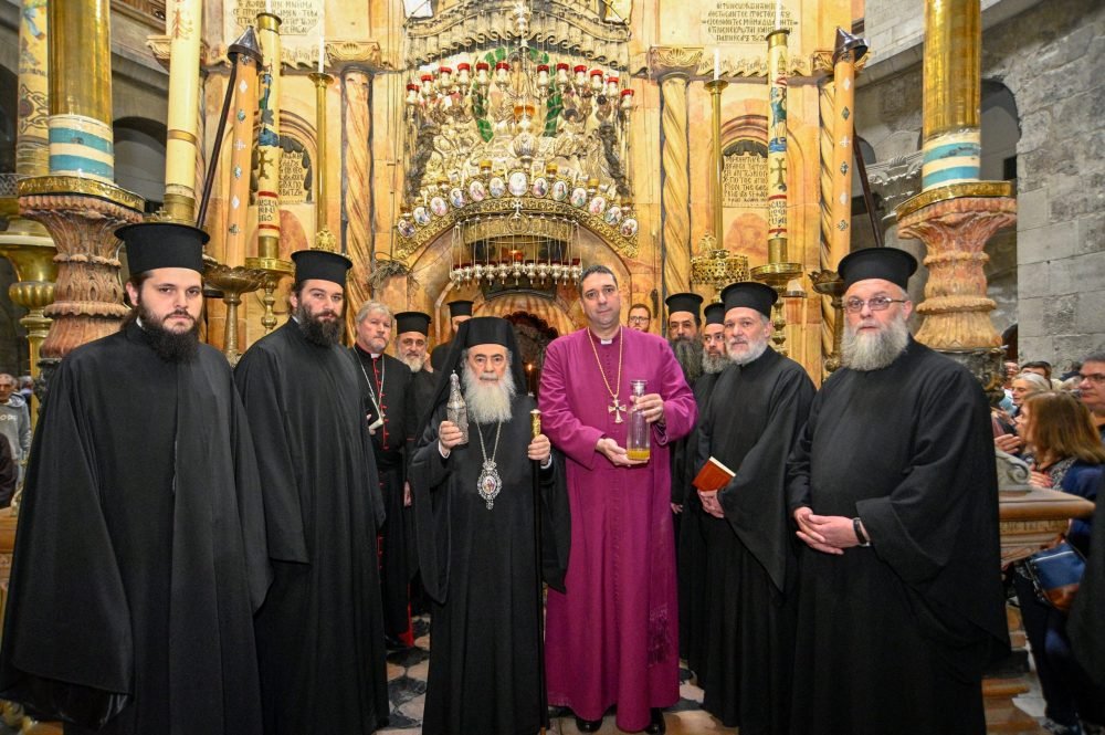 The oil for anointment at the coronation has been blessed in Jerusalem (@RoyalFamily)