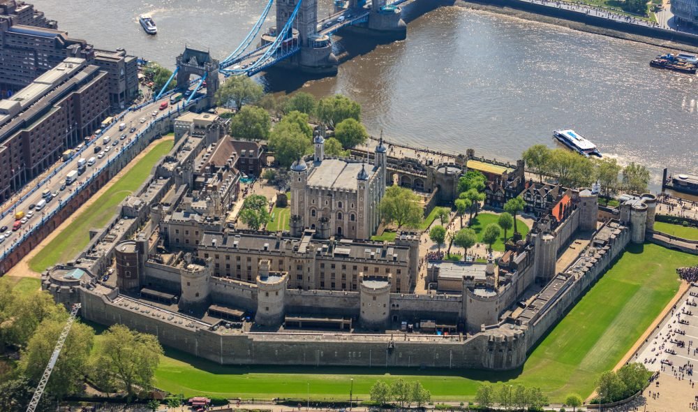 Her Majesty's Royal Palace and Fortress of The Tower of London was built on the Thames in the square mile or City of London. (HRP)