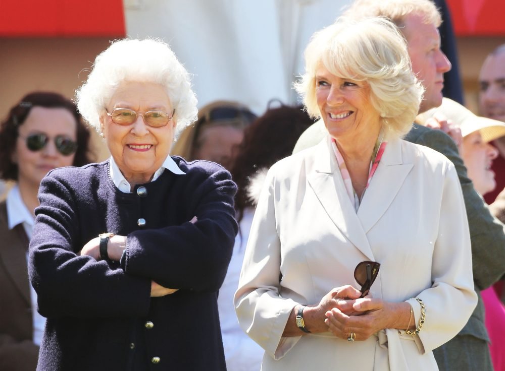 The Queen and the Duchess of Cornwall  enjoying each others company at the Royal Windsor Horse Show.  

The Queen met Camilla at a party hosted by Prince Charles in 2000. They are known to get on famously

Picture by Stephen Lock / i-Images