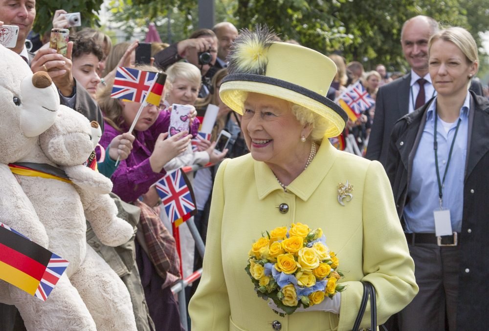 The Queen' received a Marzipan Brandenburg Gate from the German President. Picture by i-Images