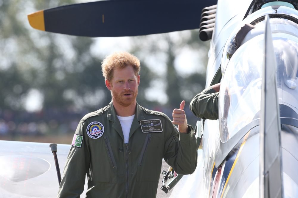 Prince Harry at Battle of Britain 75th anniversary flypast, Picture by Stephen Lock / i-Images