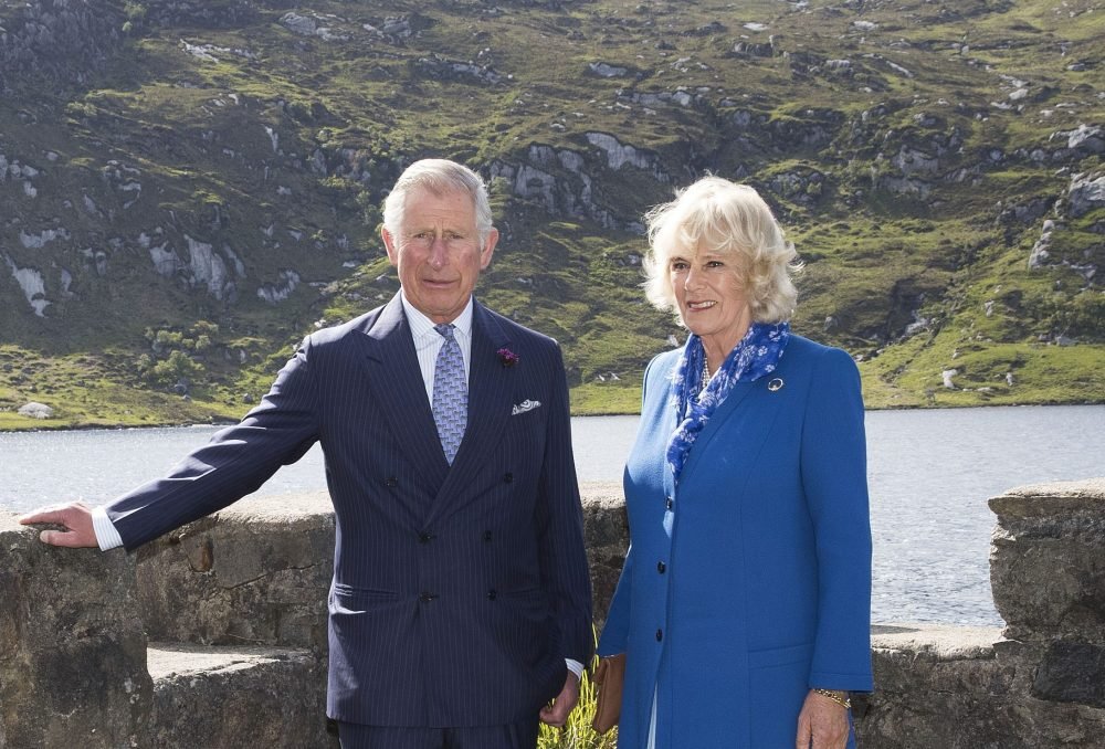 Prince of Wales and Duchess of Cornwall in Ireland The Prince of Wales and Duchess of Cornwall admire the views of a loch from the grounds of Glenveagh Castle in Ireland. Picture by Stephen Lock / i-Images