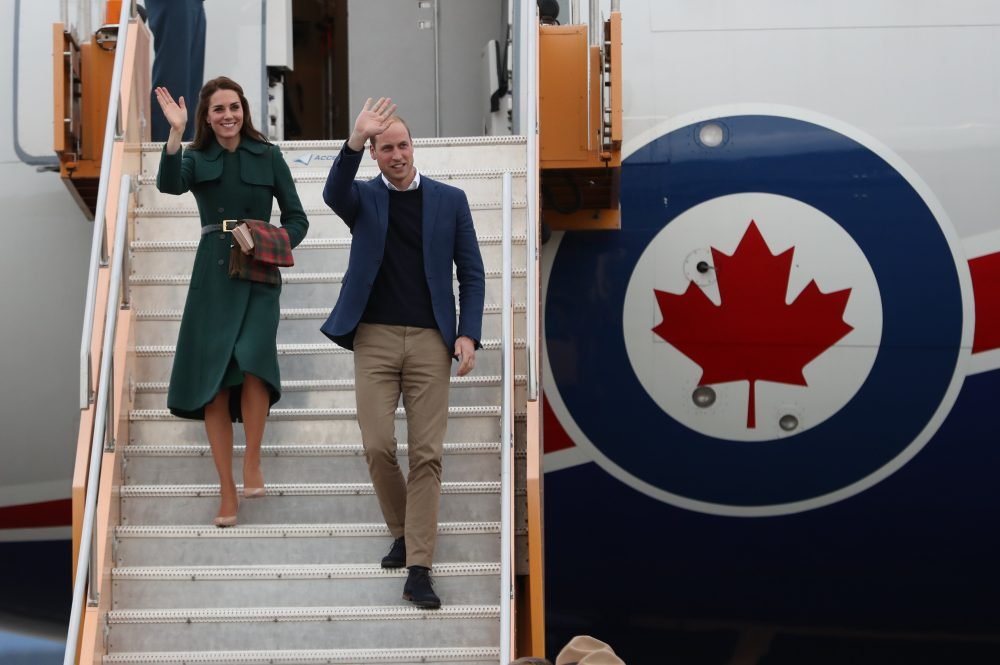 Prince William, Duke of Cambridge and Catherine, Duchess of Cambridge arrive in Whitehorse, Yukon. Picture by Stephen Lock / i-Images