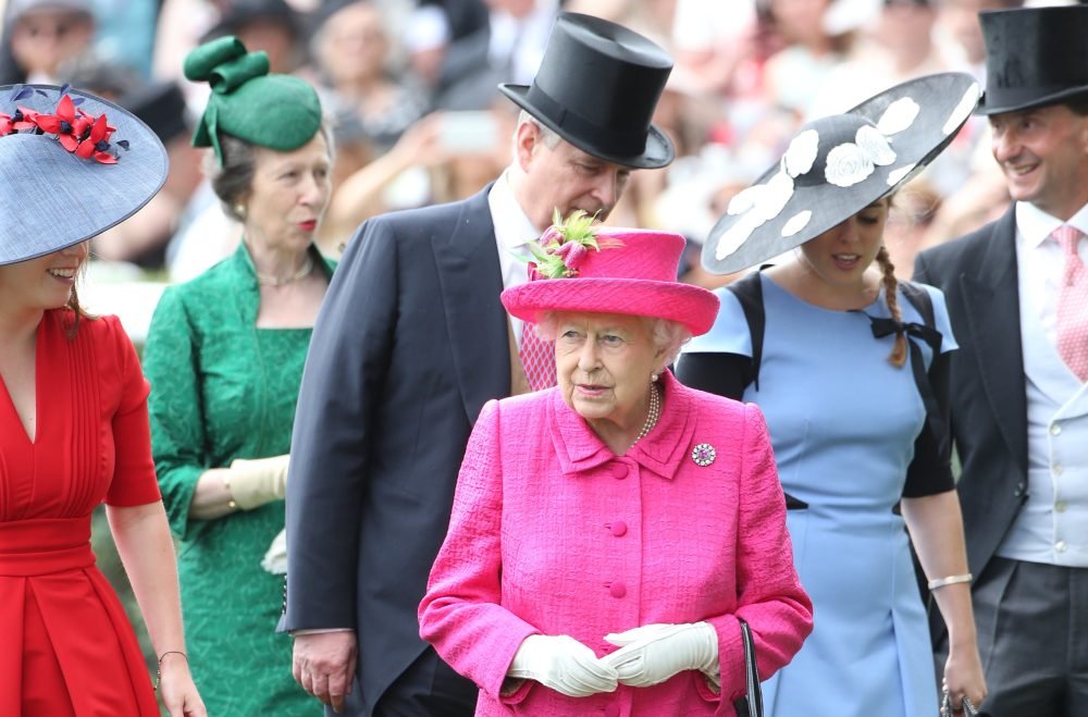 The Queen joined by Prince Andrew, Princess Anne, Princess Beatrice and Princess Eugenie for Ladies Day at Royal Ascot, 2017. Picture by Stephen Lock / i-Images