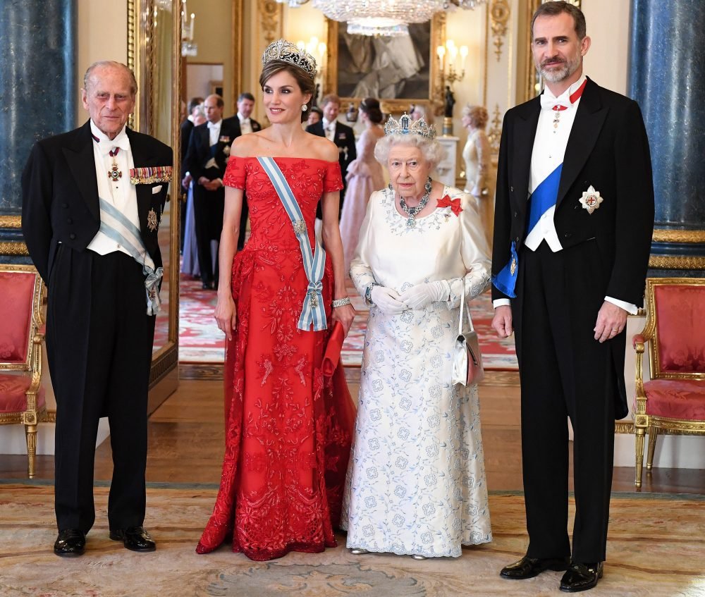 The Queen and The Duke of Edinburgh host a State Banquet for King Felipe and Queen Letizia of Spain at Buckingham Palace. Picture by  i-Images / Pool