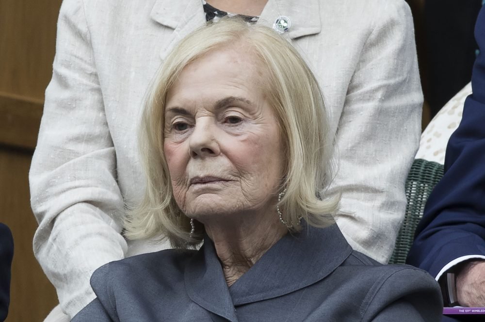 Image licensed to i-Images Picture Agency. 14/07/2017. London, United Kingdom. The Duchess of Kent in the Royal box on Men's semi-final day  at the Wimbledon Tennis Championships in London.  Picture by Stephen Lock / i-Images