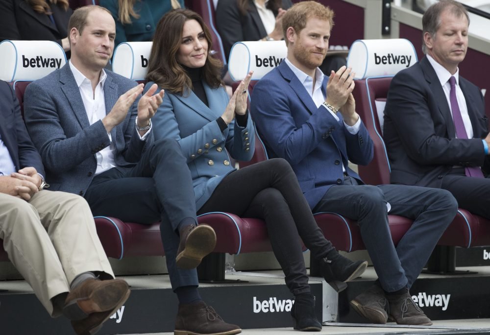 Duke of Cambridge and Prince Harry at Coach Core graduation The Duke and Duchess  of Cambridge and Prince Harry at a graduation ceremony for Coach Core apprentices at the London Stadium. Picture by Stephen Lock / i-Images