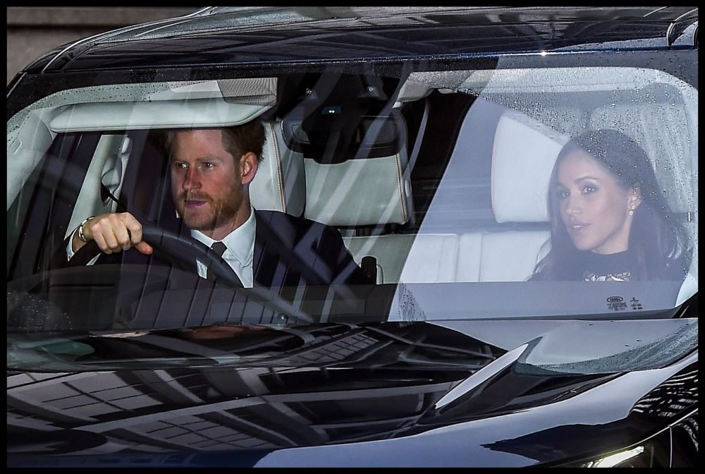 Prince Harry and Meghan Markle on their way to The Queen's Christmas Lunch at Buckingham Palace. Picture by Pete Maclaine / i-Images