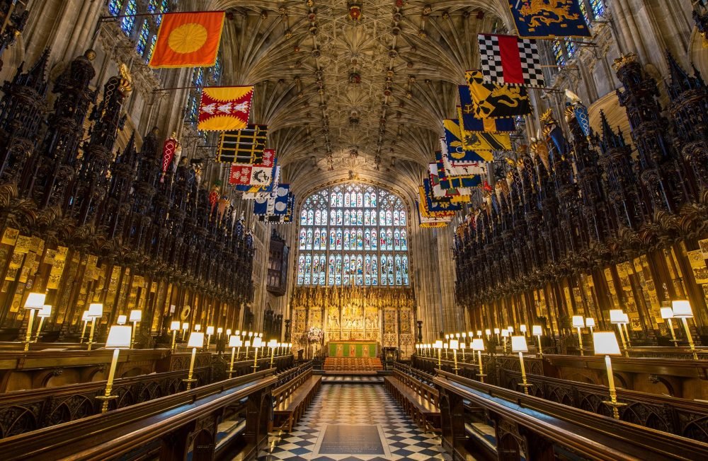 The Quire in St George's Chapel at Windsor Castle; the spiritual home of the Order of the Garter, and location for Prince Philip's funeral. Picture by  i-Images / Pool