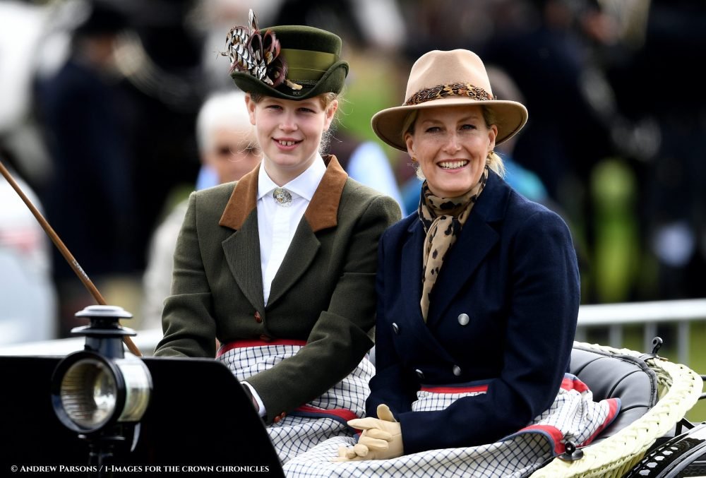 Lady Louise Windsor with her mother Sophie, The Countess of Wessex, taking part in the carriage Procession at the Royal Windsor Horse Show in 2018.