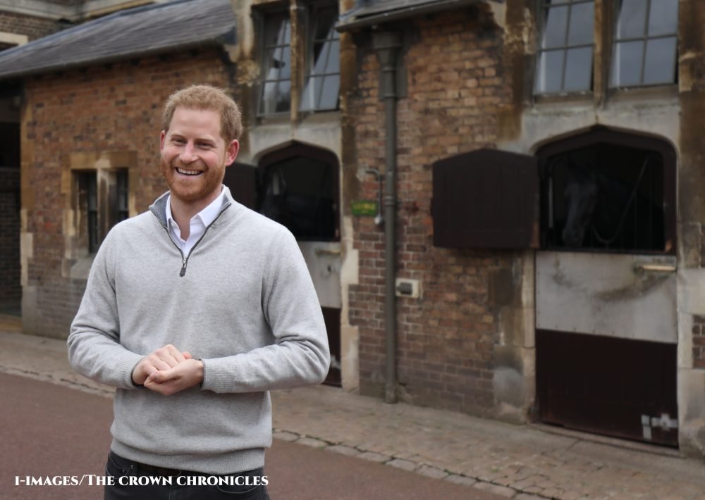 Prince Harry, The Duke of Sussex, speaking at Windsor Castle after his wife Meghan gave birth to a baby boy weighing 7lbs 3oz. Picture by  i-Images / Pool
