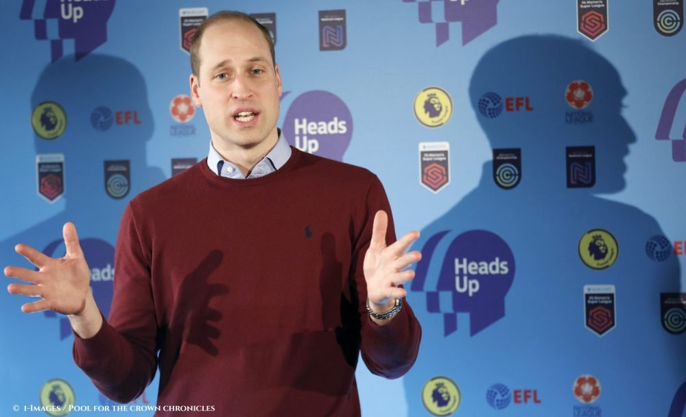 Prince William, The Duke of Cambridge launches The Heads Up Weekends, which will see every football team from all the leagues dedicate their matches to the Heads Up mental health campaign