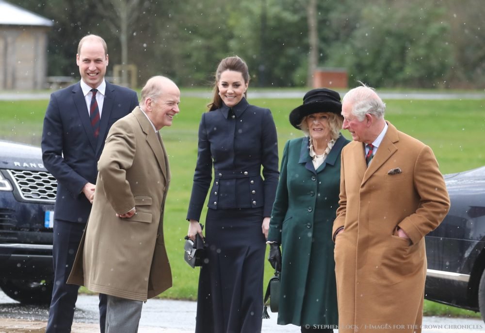 Image licensed to i-Images Picture Agency. 11/02/2020. Loughborough , United Kingdom. The Prince of Wales and The Duchess of Cornwall together with The Duke and Duchess of Cambridge arriving at the Defence Medical Rehabilitation Centre in Loughborough, United Kingdom. Picture by Stephen Lock / i-Images