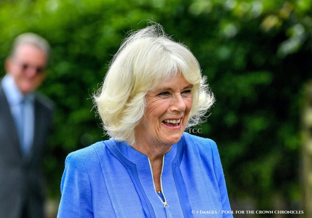 Image licensed to i-Images Picture Agency. 14/07/2020. Marlborough,United Kingdom. The Duchess of Cornwall during a visit to the Youth Action Oxenwood Outdoor Activity Centre near Marlborough, United Kingdom, where she met young carers and re-opened the centre, which has been shut during the coronavirus lockdown. Picture by  i-Images / Pool