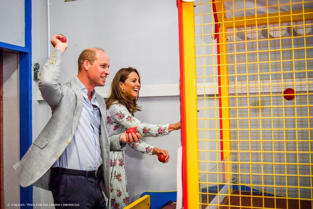 Prince William and Kate, The Duke and Duchess of Cambridge, during a visit to Barry Island, South Wales at the amusement arcade